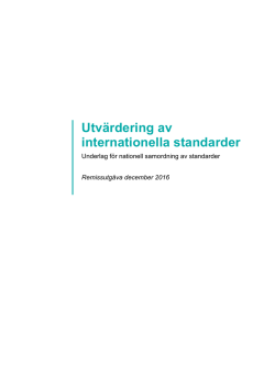 Utvärdering av internationella standarder