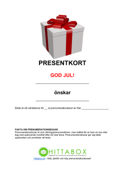 presentkort - Hittabox.se