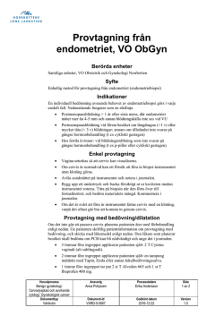 Provtagning från endometriet, VO ObGyn