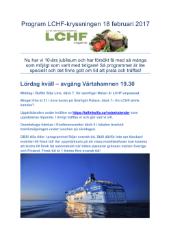 Program LCHF 2017