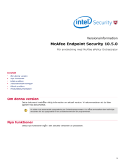 Endpoint Security 10.5.0 Versionsinformation