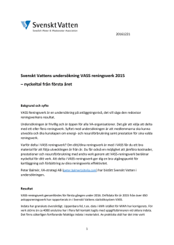 Rapport VASS reningsverk 161221