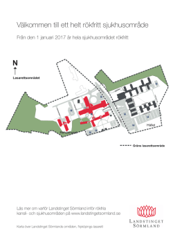 Karta rökfritt sjukhusområde, Nyköpings lasarett A3, 160 kB