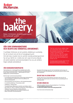 Baker McKenzies utvecklingsprogram för nybakade jurister.
