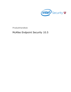 Endpoint Security 10.5 Produkthandbok