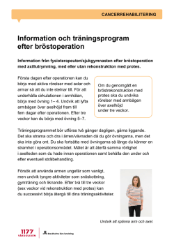 Information och träningsprogram efter bröstoperation