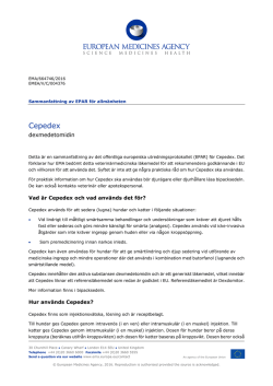 Cepedex, dexmedetomidine - European Medicines Agency