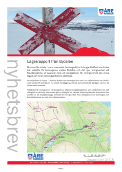 Lägesrapport från Bydalen december 2016