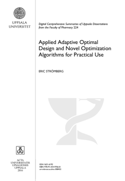 Applied Adaptive Optimal Design and Novel Optimization