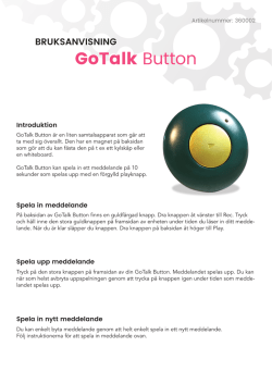 GoTalk Button - Funktionsverket AB