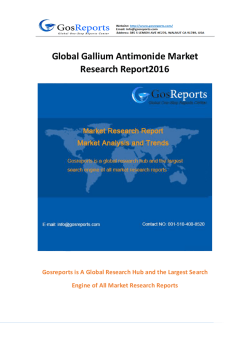 Global Gallium Antimonide Market Research Report 2016