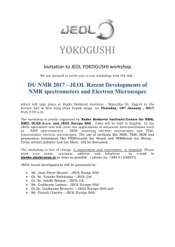 JEOL YOKOGUSHI Workshop