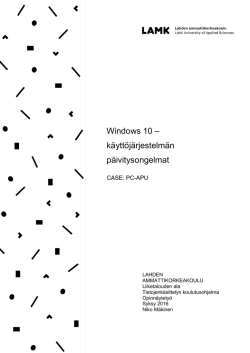 Windows 10 –käyttöjärjestelmän päivitysongelmat