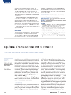 Epidural absces sekundært til sinuitis