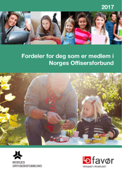 2017 Fordeler for deg som er medlem i Norges Offisersforbund