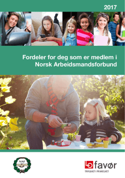 2017 Fordeler for deg som er medlem i Norsk Arbeidsmandsforbund