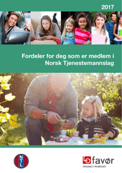 2017 Fordeler for deg som er medlem i Norsk Tjenestemannslag