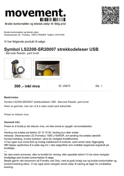 Symbol LS2208-SR20007 strekkodeleser USB