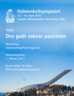 Program Holmenkollsymposiet 2017