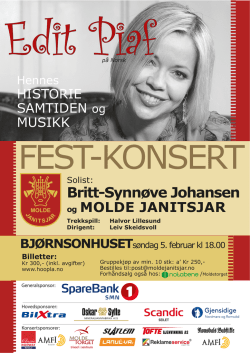 Plakat fest-konsert Edith Piaf - Molde