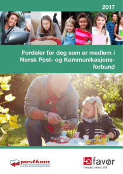 2017 Fordeler for deg som er medlem i Norsk Post