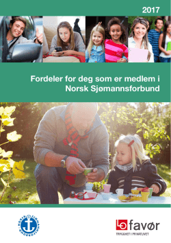 2017 Fordeler for deg som er medlem i Norsk Sjømannsforbund