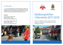 Medborgarlöften i Mönsterås 2017-2018