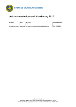 Auktoriserade domare i Mondioring 2017