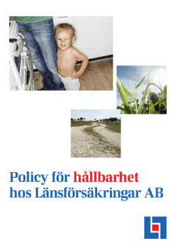 Policy för hållbarhet hos Länsförsäkringar AB