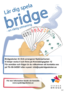 Affisch A4 - Lär dig spela bridge - Skarp.eps