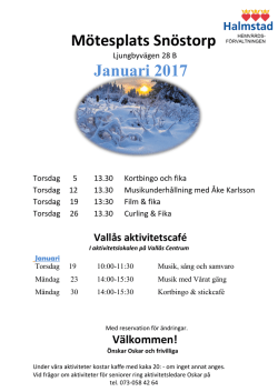 Mötesplats Snöstorp Januari 2017