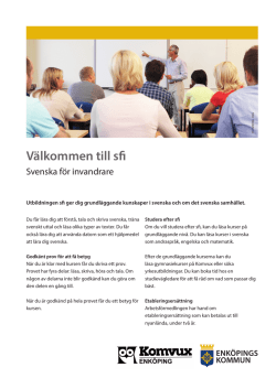 Infoblad sfi-utbildning.indd
