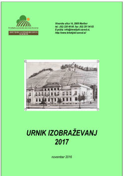 urnik izobraževanj 2017 - Kmetijski zavod Maribor