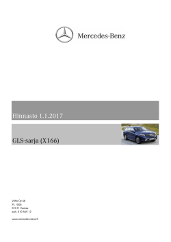 Lataa GLS hinnasto - Mercedes-Benz