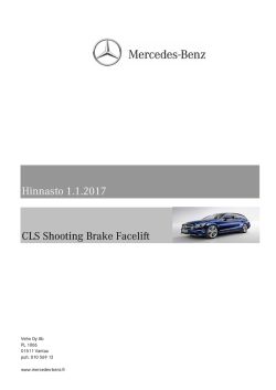 Lataa CLS Shooting Braken hinnasto - Mercedes-Benz