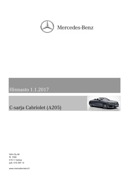 Lataa C-sarjan cabriolet hinnasto - Mercedes-Benz