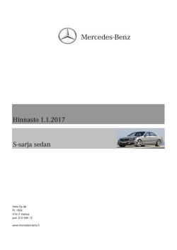 Lataa S-sarjan hinnasto - Mercedes-Benz
