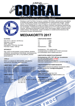 mediakortti 2017 - Ford Mustang Owners` Club of Finland (FMOC) ry