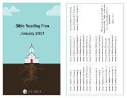 Bible Reading Plan January 2017