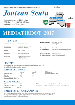 Joutsan Seudun mediakortti PDF-muodossa.