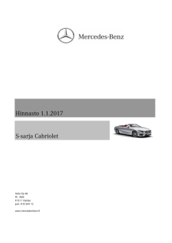 Lataa S-sarjan Cabrioletin hinnasto  - Mercedes-Benz