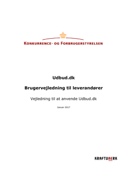 Udbud.dk Brugervejledning til leverandører - Konkurrence