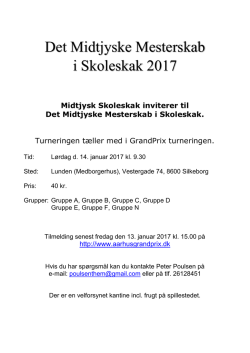 Det Midtjyske Mesterskab i Skoleskak 2017