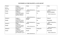 månedsplan for maurtua januar 2017
