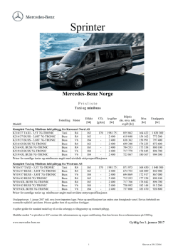Mercedes-Benz Sprinter Taxi og minibuss