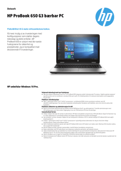 HP ProBook 650 G3 bærbar PC
