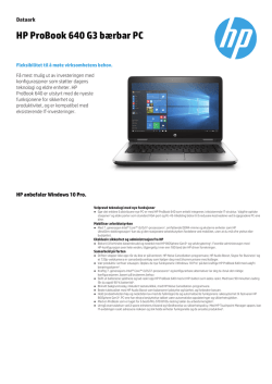 HP ProBook 640 G3 bærbar PC
