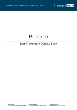 Prisliste - Danske Bank