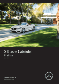 S-Klasse Cabriolet - Mercedes-Benz