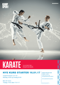 plakat v2017 - Asker Karateklubb